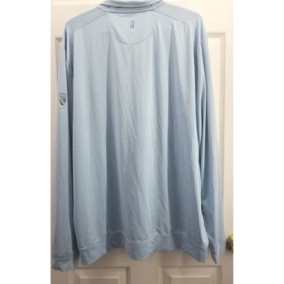 Johnnie O Vaughn Gulf Blue 1/4 Zip Long Sleeve Performance Pullover UPF50 Sz XL - Picture 2 of 8